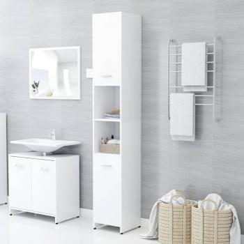 4-tlg. Badmöbel-Set Weiß Holzwerkstoff
