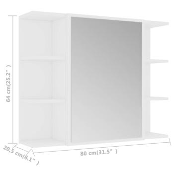 3-tlg. Badmöbel-Set Weiß Holzwerkstoff