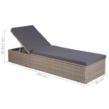 9-tlg. Garten-Essgruppe Poly Rattan Braun  
