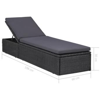 11-tlg. Garten-Essgruppe Poly Rattan Schwarz