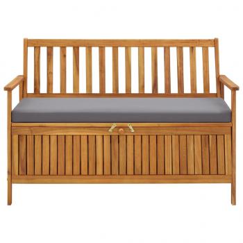 Gartenbank mit Stauraum 120 cm Massivholz Akazie