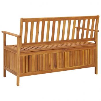 Gartenbank mit Stauraum 120 cm Massivholz Akazie