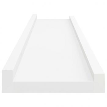 Bilderleisten 2 Stk. Weiß 40x9x3 cm MDF 