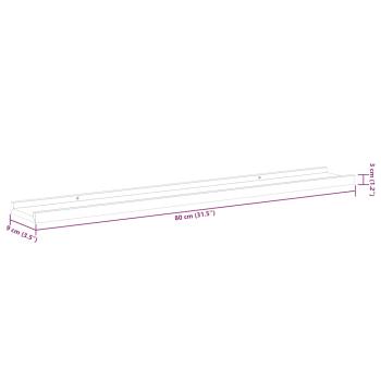 Bilderleisten 2 Stk. Weiß 80x9x3 cm MDF