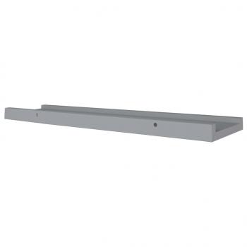 Bilderleisten 2 Stk. Grau 60x9x3 cm MDF