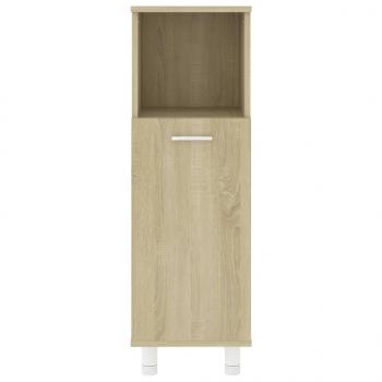 Badezimmerschrank Sonoma-Eiche 30x30x95 cm Holzwerkstoff