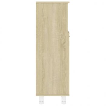 Badezimmerschrank Sonoma-Eiche 30x30x95 cm Holzwerkstoff