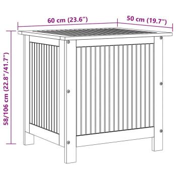 Garten-Aufbewahrungsbox 60x50x58 cm Massivholz Akazie