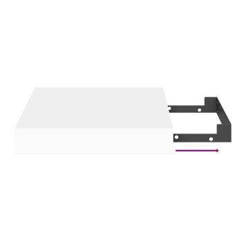 Schweberegale 2 Stk. Weiß 23x23,5x3,8 cm MDF