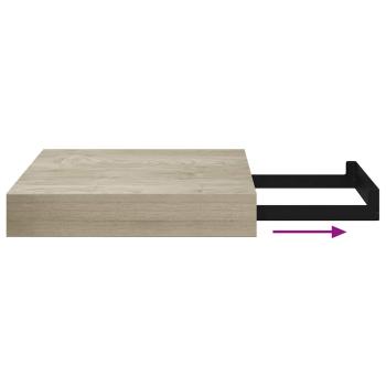 Schwebende Wandregale 2 Stk. Eichefarben 23x23,5x3,8cm MDF