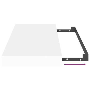 Schweberegale 2 Stk. Weiß 50x23x3,8 cm MDF