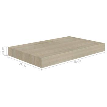 Schwebende Wandregale 2 Stk. Eichefarben 40x23x3,8cm MDF
