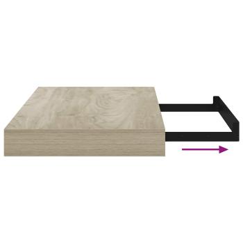 Schwebende Wandregale 2 Stk. Eichefarben 40x23x3,8cm MDF