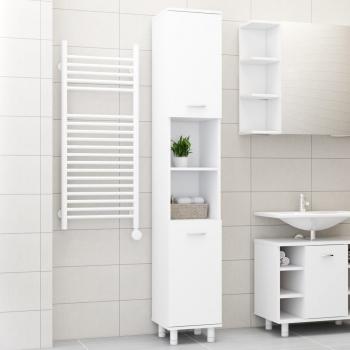 ARDEBO.de - Badezimmerschrank Weiß 30x30x179 cm Holzwerkstoff