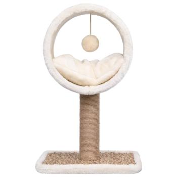 Katzen-Kratzbaum mit Tunnel und Spielzeug 56 cm Seegras