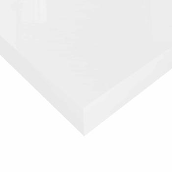 Schweberegale 4 Stk. Hochglanz-Weiß 90x23,5x3,8 cm MDF