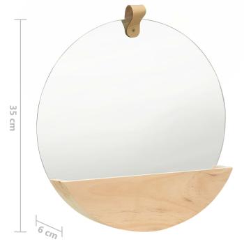 Wandspiegel Kiefer Massivholz 35 cm
