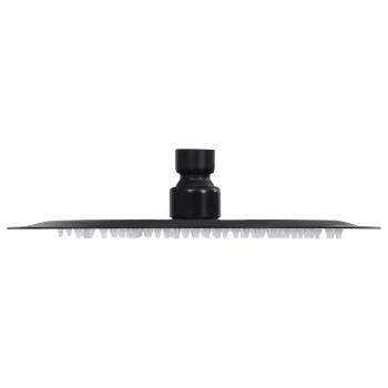 Regenbrause Edelstahl 20 cm Rund Schwarz