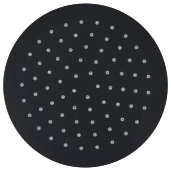 Regenbrause Edelstahl 20 cm Rund Schwarz