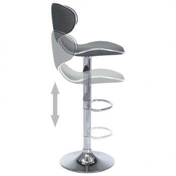 Barhocker 2 Stk. Grau Kunstleder 