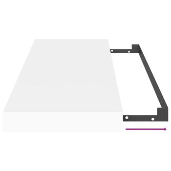 Schweberegal Weiß 60x23,5x3,8 cm MDF