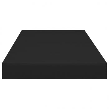 Schwebendes Wandregal Schwarz 60x23,5x3,8 cm MDF