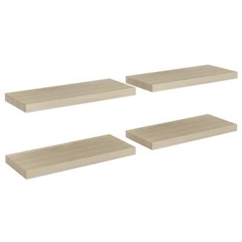 Schwebende Wandregale 4 Stk. Eichefarben 60x23,5x3,8cm MDF
