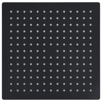 Regenbrause Edelstahl 30x30 cm Quadrat Schwarz