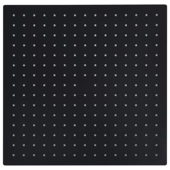 Regenbrause Edelstahl 40x40 cm Quadrat Schwarz