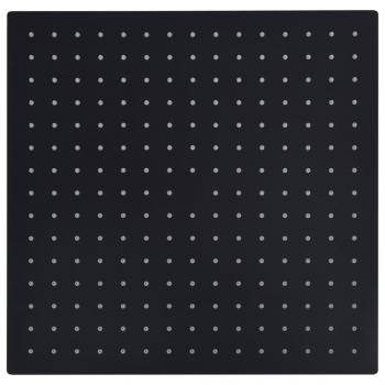 Regenbrause Edelstahl 40x40 cm Quadrat Schwarz