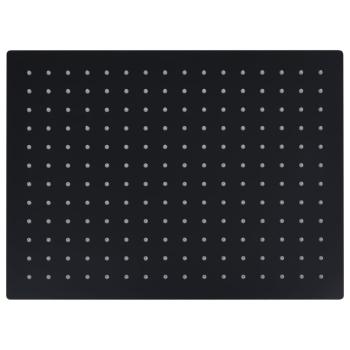 Regenbrause Edelstahl 40x30 cm Rechteckig Schwarz