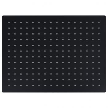 Regenbrause Edelstahl 40x30 cm Rechteckig Schwarz