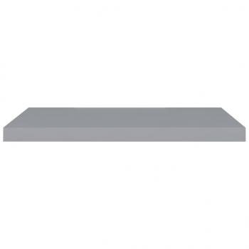 Schweberegale 2 Stk. Grau 80x23,5x3,8 cm MDF