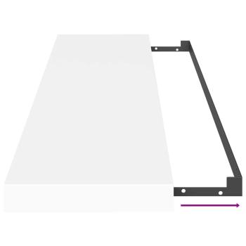 Schweberegal Weiß 90x23,5x3,8 cm MDF