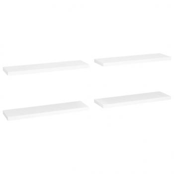 Schweberegale 4 Stk. Weiß 90x23,5x3,8 cm MDF