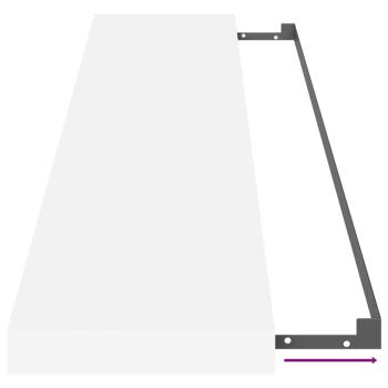 Schweberegale 2 Stk. Weiß 120x23,5x3,8 cm MDF