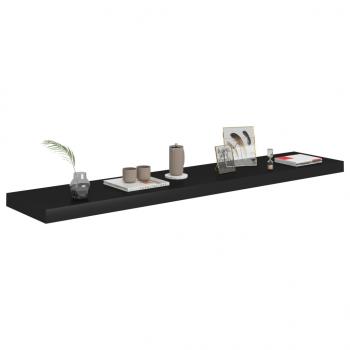Schweberegale 2 Stk. Schwarz 120x23,5x3,8 cm MDF
