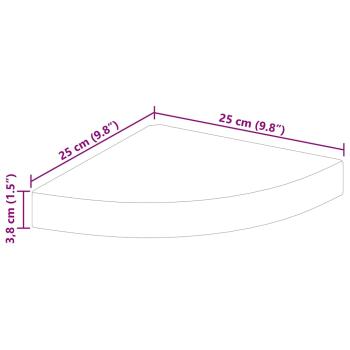 Eck-Schweberegale 4 Stk. Schwarz 25x25x3,8 cm MDF