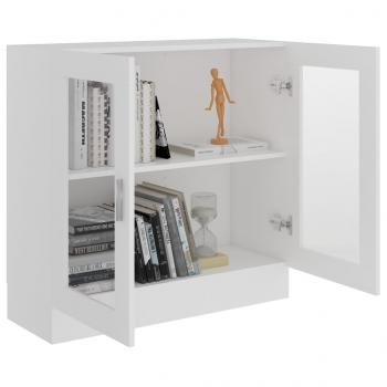 Vitrinenschrank Weiß 82,5x30,5x80 cm Holzwerkstoff