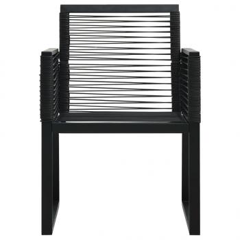ARDEBO.de - Gartenstühle 4 Stk. Seil Rattan Schwarz