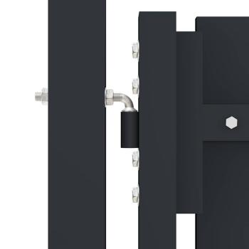 Doppelflügel Zauntor Stahl 306x200 cm Anthrazit