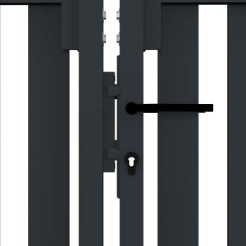 Doppelflügel Zauntor Stahl 306x220 cm Anthrazit