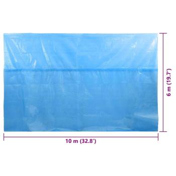 Rechteckige Poolabdeckung 1000x600 cm PE Blau
