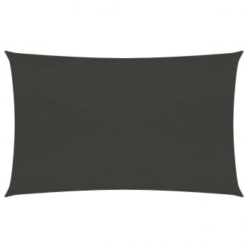 ARDEBO.de - Sonnensegel 160 g/m² Anthrazit 2,5x4 m HDPE 