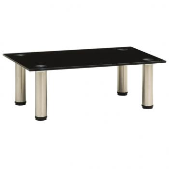 ARDEBO.de - TV-Tisch 40x35x17 cm Schwarz Hartglas
