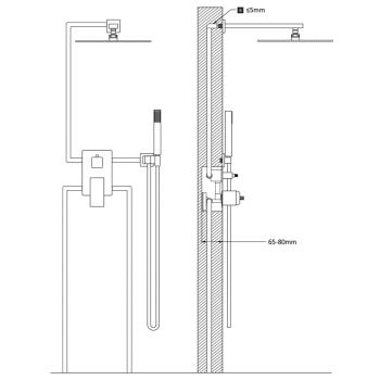 Duschsystem Edelstahl 201 Silbern