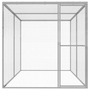 Katzenkäfig 3x1,5x1,5 m Verzinkter Stahl