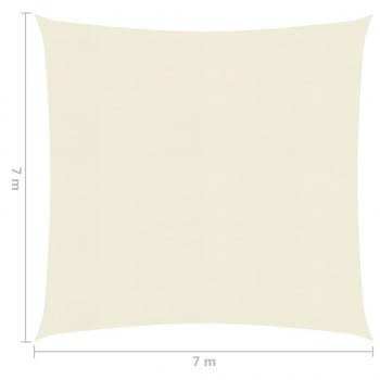 Sonnensegel 160 g/m² Creme 7x7 m HDPE