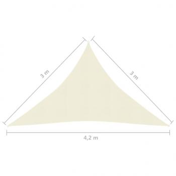 Sonnensegel 160 g/m² Creme 3x3x4,2 m HDPE  