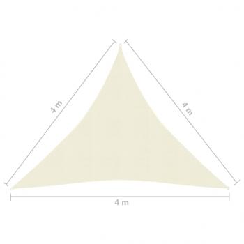 Sonnensegel 160 g/m² Creme 4x4x4 m HDPE